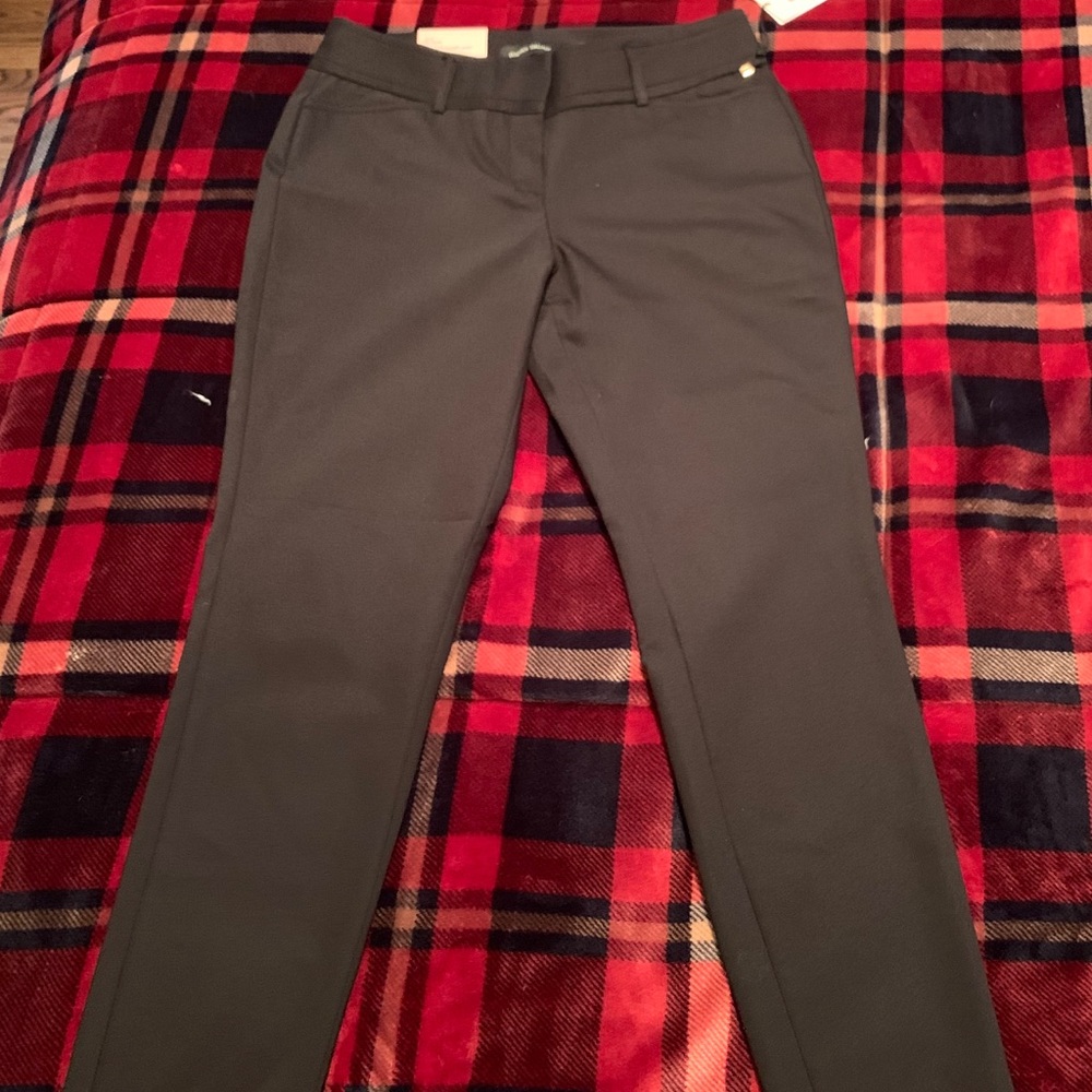 Black slim leg dress pants